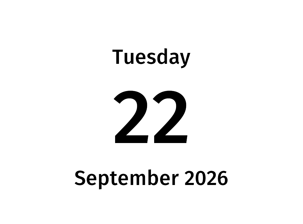 Rendering of the date example